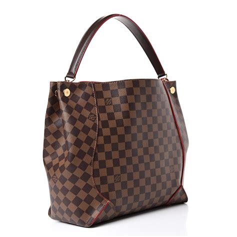 LOUIS VUITTON Damier Ebene Caissa Hobo Cherry